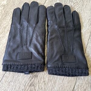 Ted Baker London Blokey Men's Leather Smart Gloves Size Large